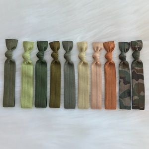 Military hair ties set of 10 hair ties